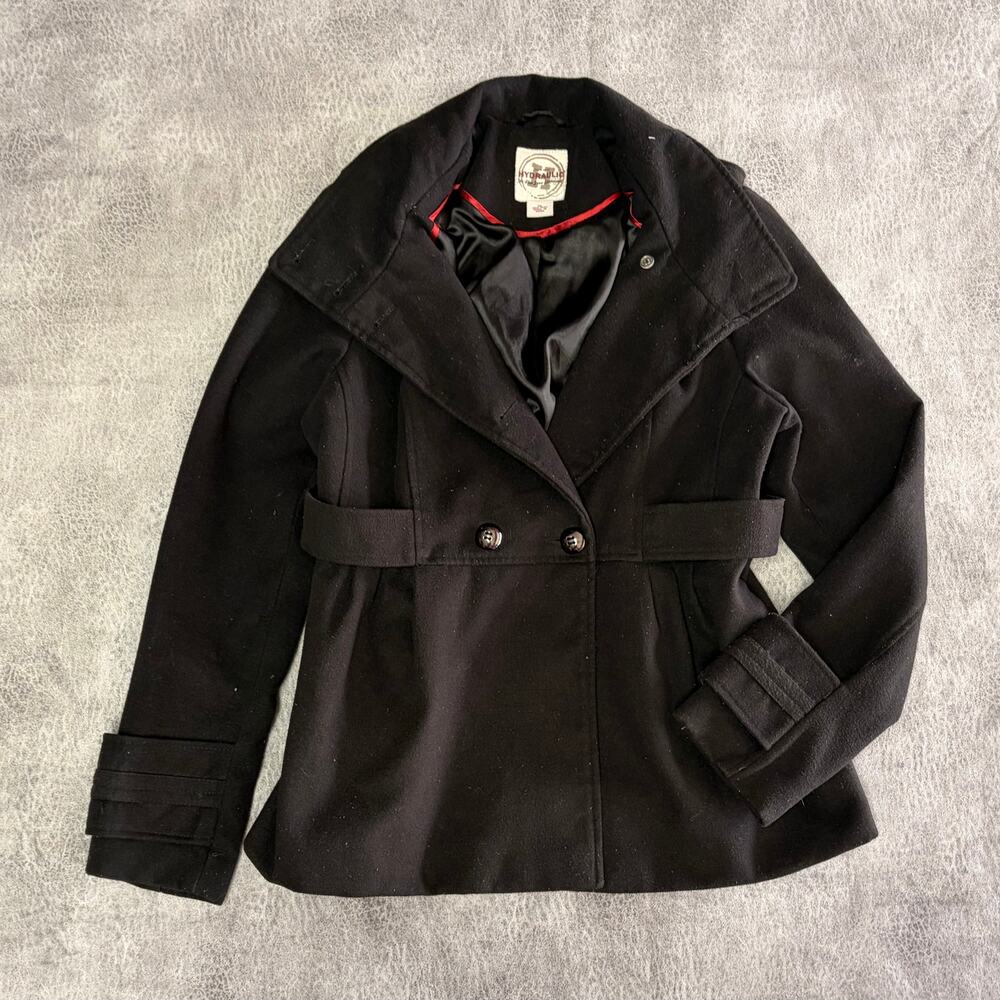 Vintage Hydraulic Black Peacoat